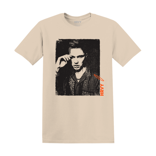 HRVY B&W PICTURE NATURAL T-SHIRT
